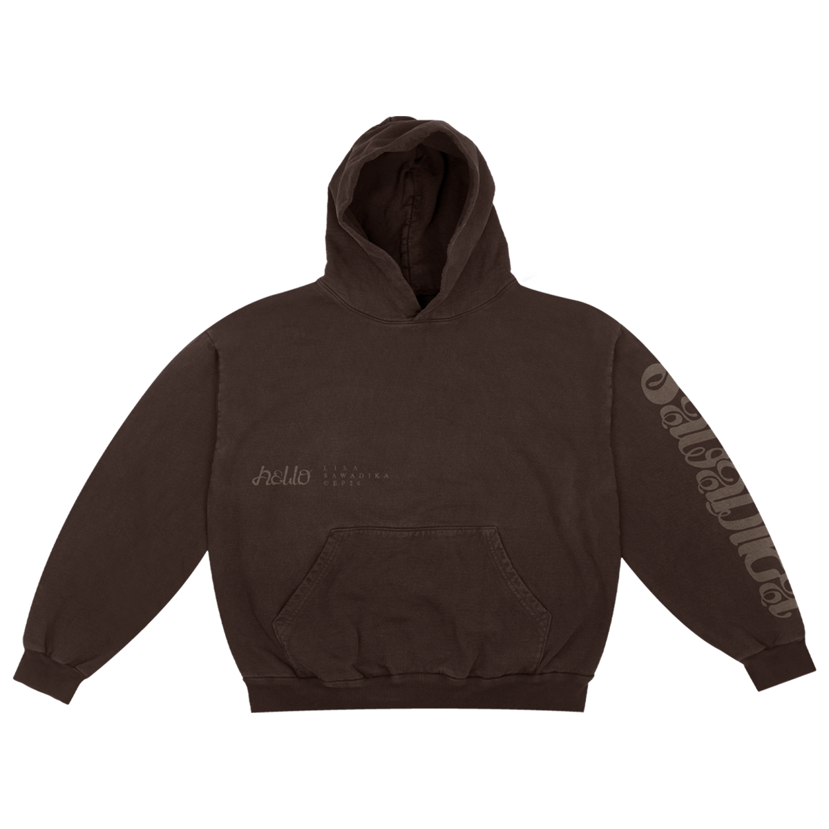 SAWADIKA BROWN PULLOVER HOODIE