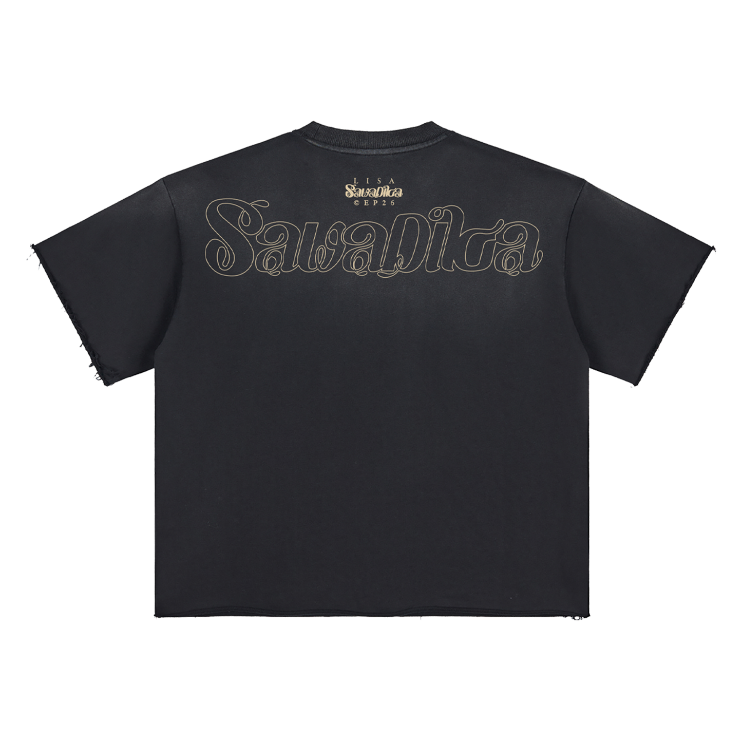 HELLO SAWADIKA SUN FADE BLACK TEE