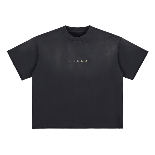 HELLO SAWADIKA SUN FADE BLACK TEE